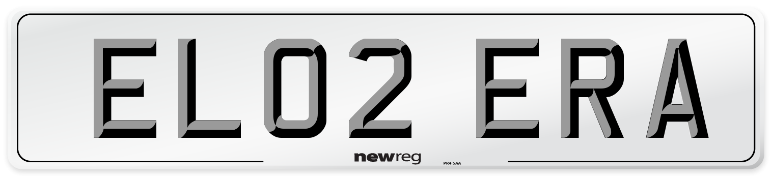 EL02 ERA Number Plate from New Reg